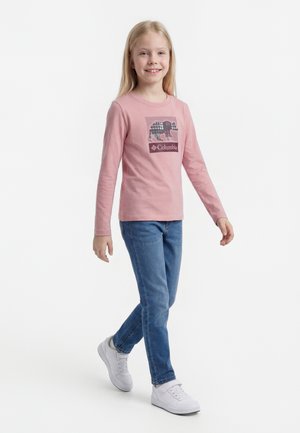 Columbia HAZELDEL HILL GRAPHIC TEE UNISEX - T-shirt à manches longues - eraser pink