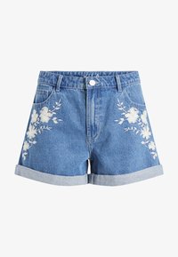 Valimata, medium blue denim cloud dancer embroidery