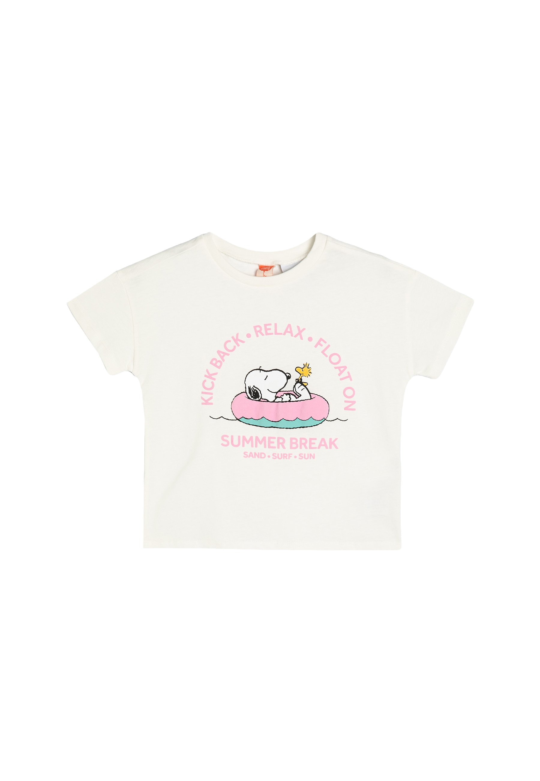Koton Damen Baumwoll-T-Shirt Mit Print – Kurzärmlig, Off-white, Größe XS