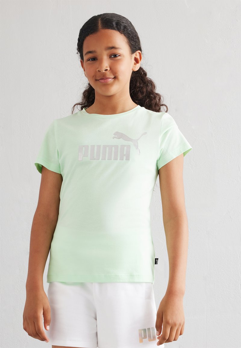 Puma LOGO TEE UNISEX - Camiseta estampada - fresh mint