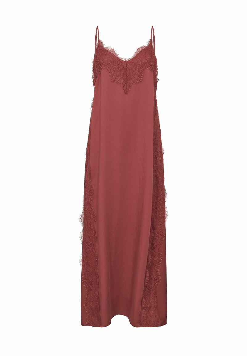 Mos Mosh MMLAURIE ANNIE DRESS - Maxi dress - cowhide/bordeaux - Zalando