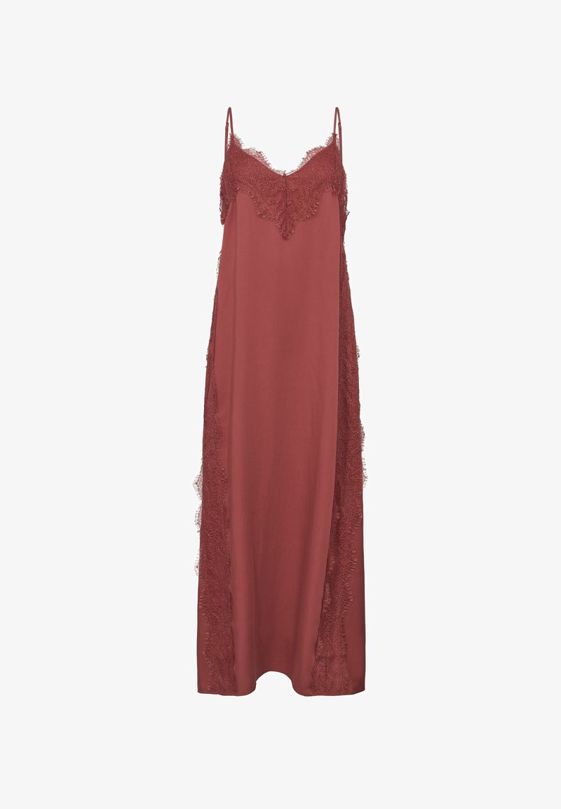 Mos Mosh MMLAURIE ANNIE DRESS - Maxi dress - cowhide/bordeaux - Zalando Mos Mosh MMLAURIE ANNIE DRESS - Maxi dress - cowhide/bordeaux - Zalando