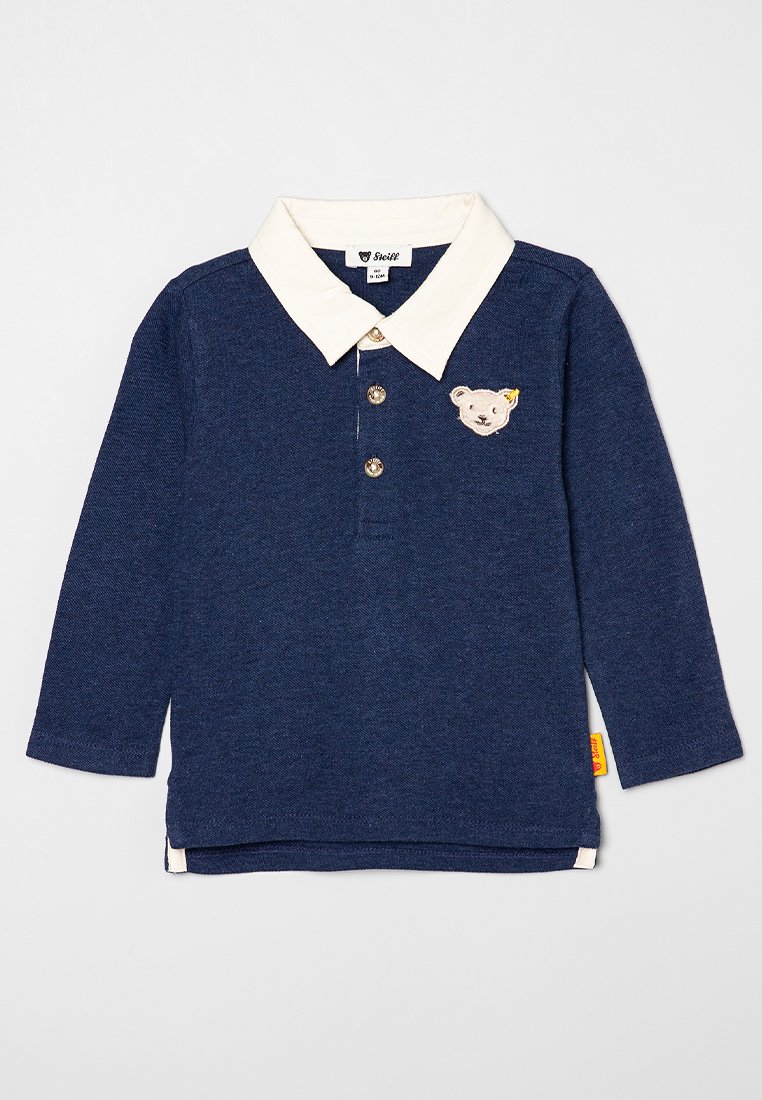 Steiff Poloshirt blauw Steiff Poloshirt blauw