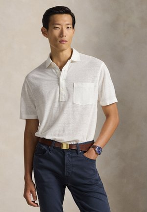 STANDARD FIT LINEN PIQUÉ POLO SHIRT - Poloshirts - deckwash white