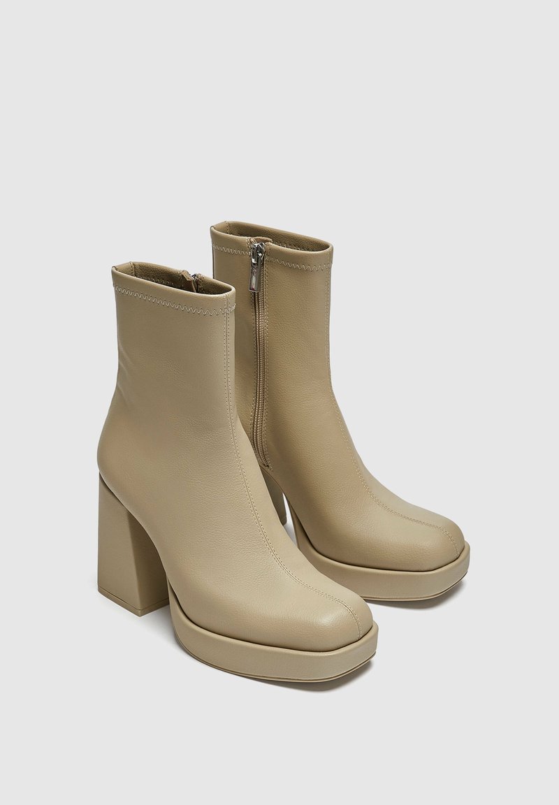 Damen Ankle Boots | PULL&BEAR Ankle Boot taupe - MA14295 Damen Ankle Boots | PULL&BEAR Ankle Boot taupe - MA14295