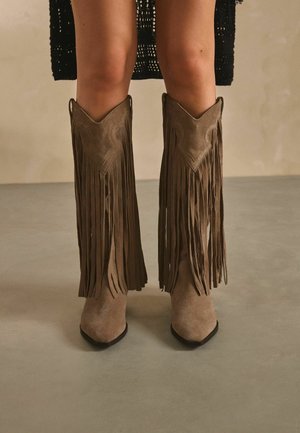 FOREVER COMFORT FRINGE WESTERN - REGULAR FIT - Cowboy-/Bikerlaarzen - mink brown