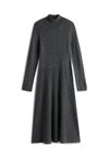 MOCK DRESS - Gebreide jurk - dark grey heather