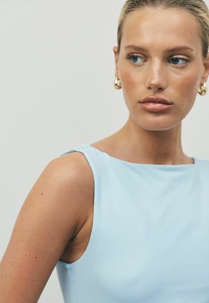 Next, REGULAR FIT - SOFT TOUCH SLINKY BOAT NECK SLEEVELESS TOP  . - Top - blue