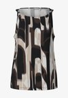 TOP WITH BOAT NECKLINE AND SHOULDER - Top - espresso brown