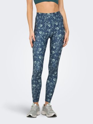 ONLY Play Sports leggings ONPJAM-2-MIE Slim Fit - Клин - vintage indigo aop w surf spray