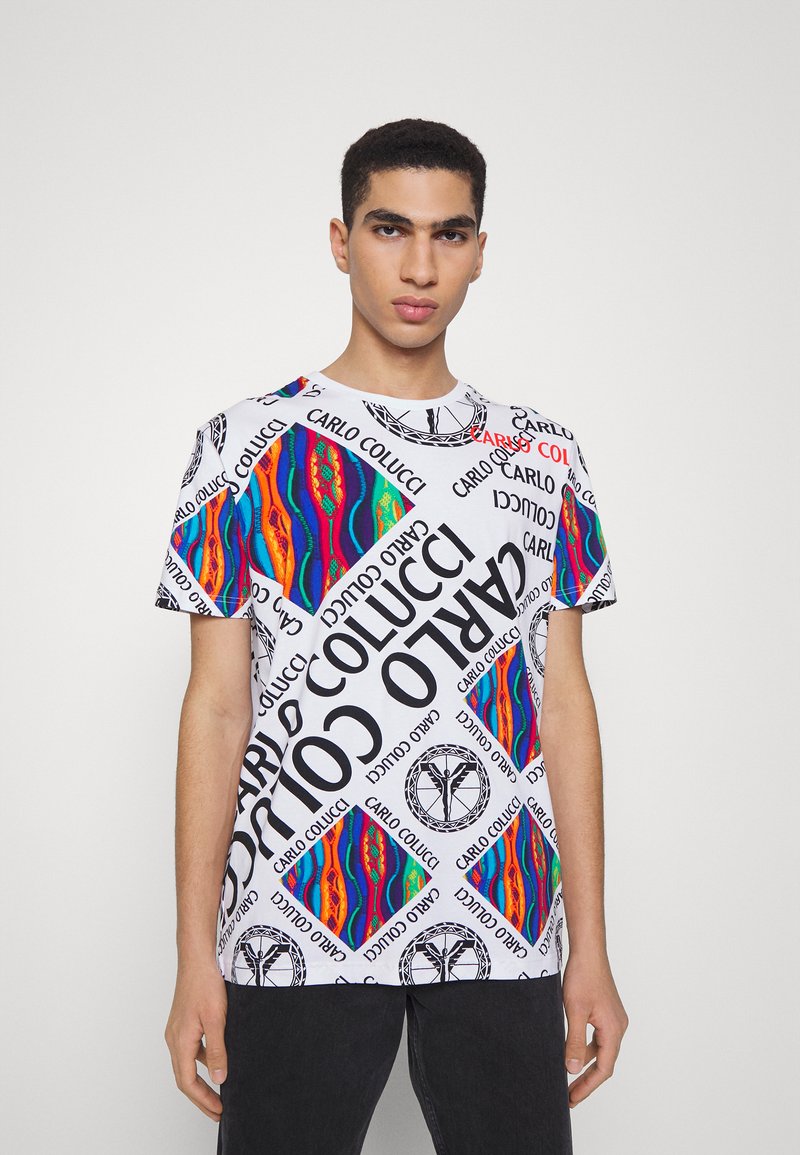 Carlo Colucci BIG LETTERS UNISEX - T-Shirt print - white/weiß - Zalando.ch