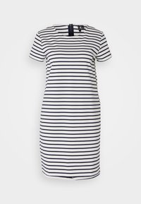 ABBY SHORT ZIP  - Obleka iz džersija - snow white/navy