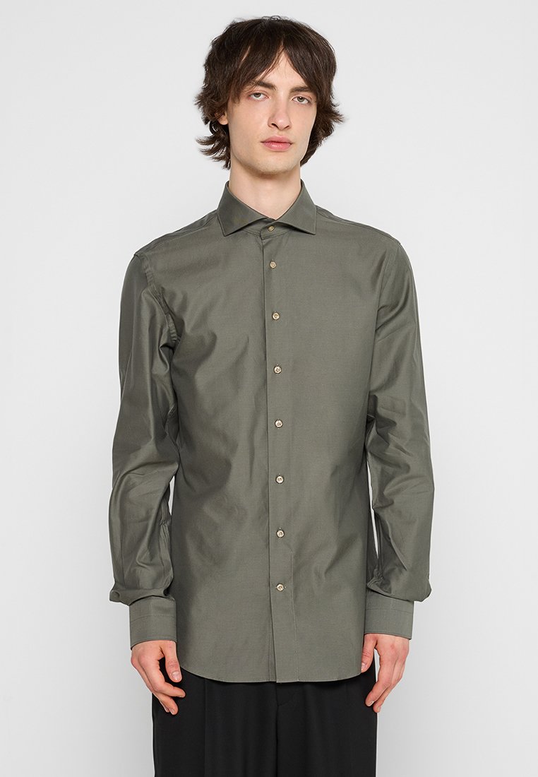 PROFUOMO Overhemd donkergroen