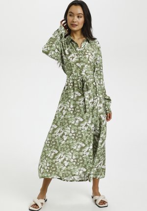 Shirt dress - green graphic camou