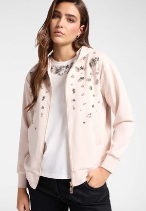 Felpa con zip - beige
