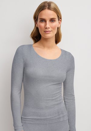 Calida, TRUE CONFIDENCE LANGARM-SHIRT AUS WOLLE-SEIDE - Caraco - platin melé