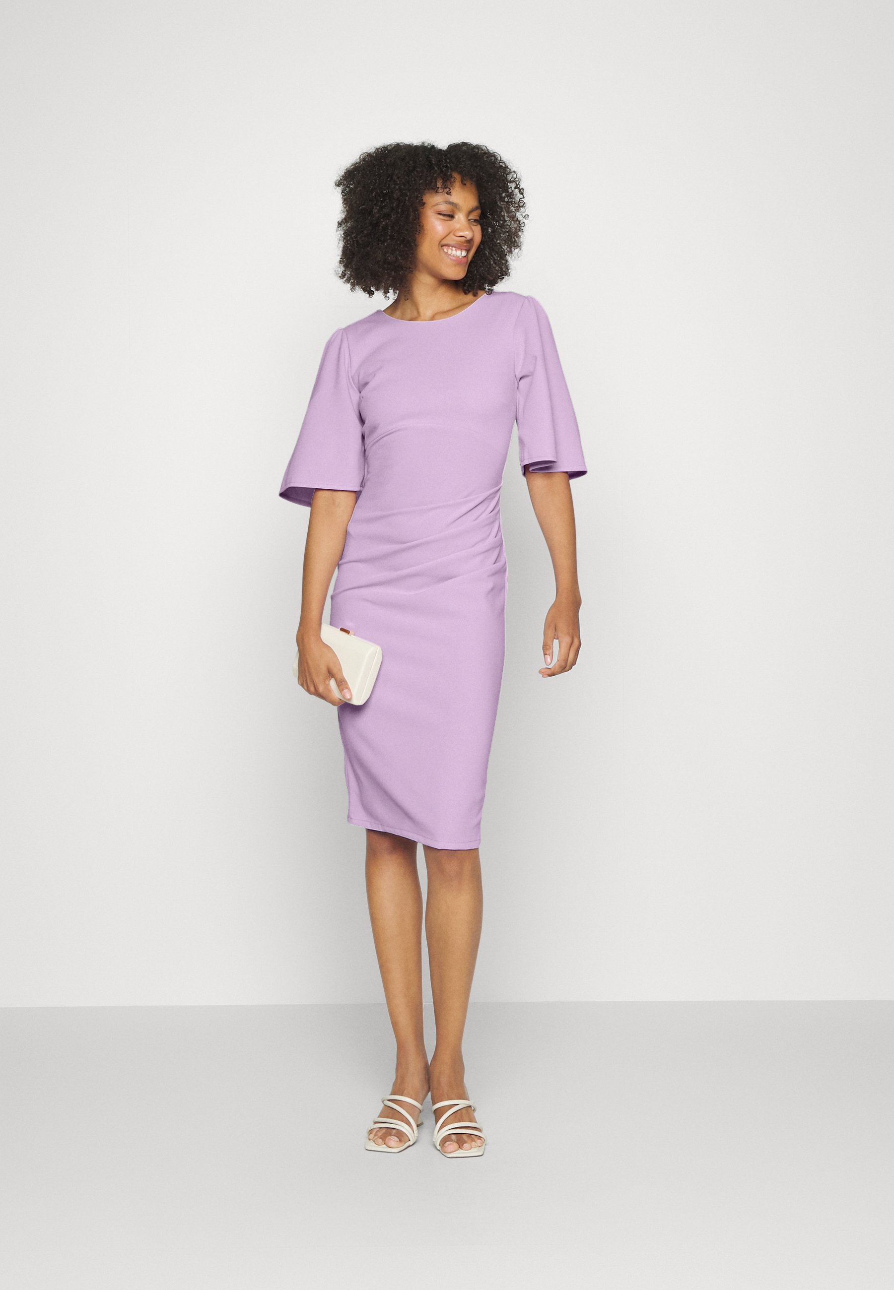 ONLY YOU PUFF SLEEVE MIDI DRESS 