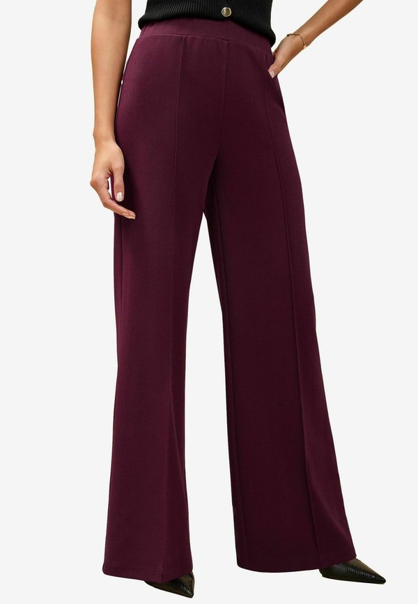 HIGH WAIST WIDE TAILORED  - Stoffhose - purple