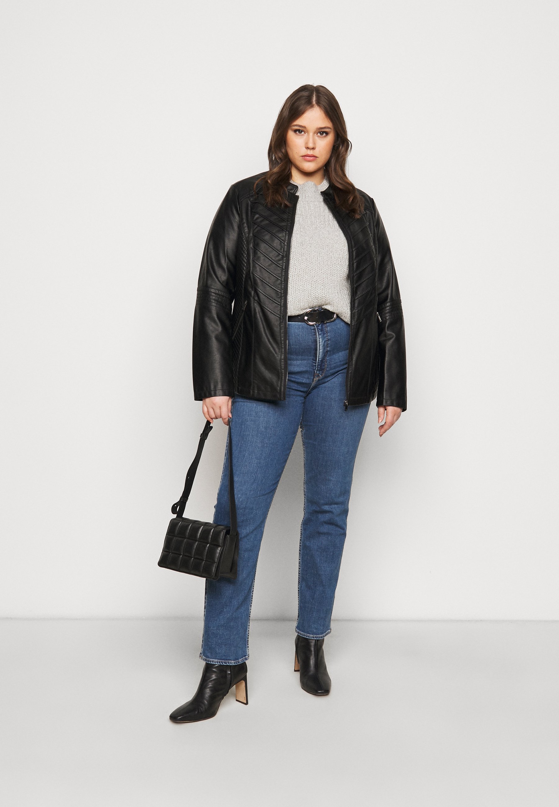 evans faux leather jacket