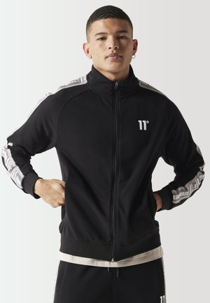 11 DEGREES RETRO TAPED FULL - Sudadera con cremallera - black