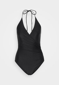 TIMELESS CROSS FRONT HALTERNECK SWIMSUIT - Kupaći kostim - black