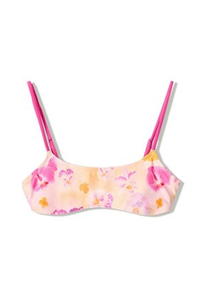 Bershka FLORAL  - Bikini top - light pink