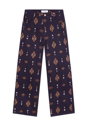 Scalpers ETNIC EMB  - Džíny Straight Fit - dark purple
