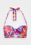WIRE BANDEAU  - Bikini pezzo sopra - berry