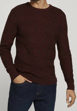 Strickpullover - dark red