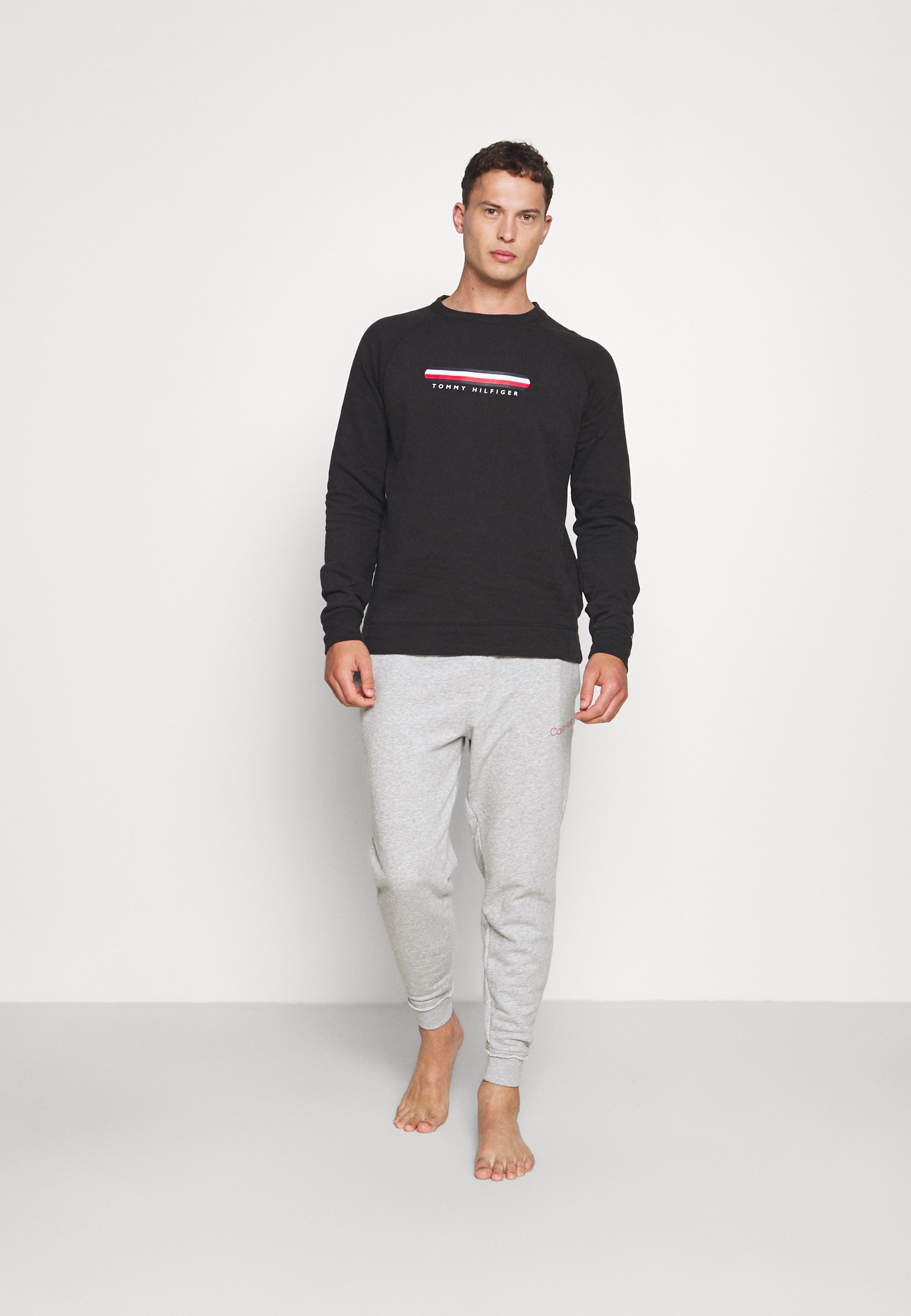 Tommy Hilfiger TRACK - Koszulka do spania/czarny - Zalando.pl