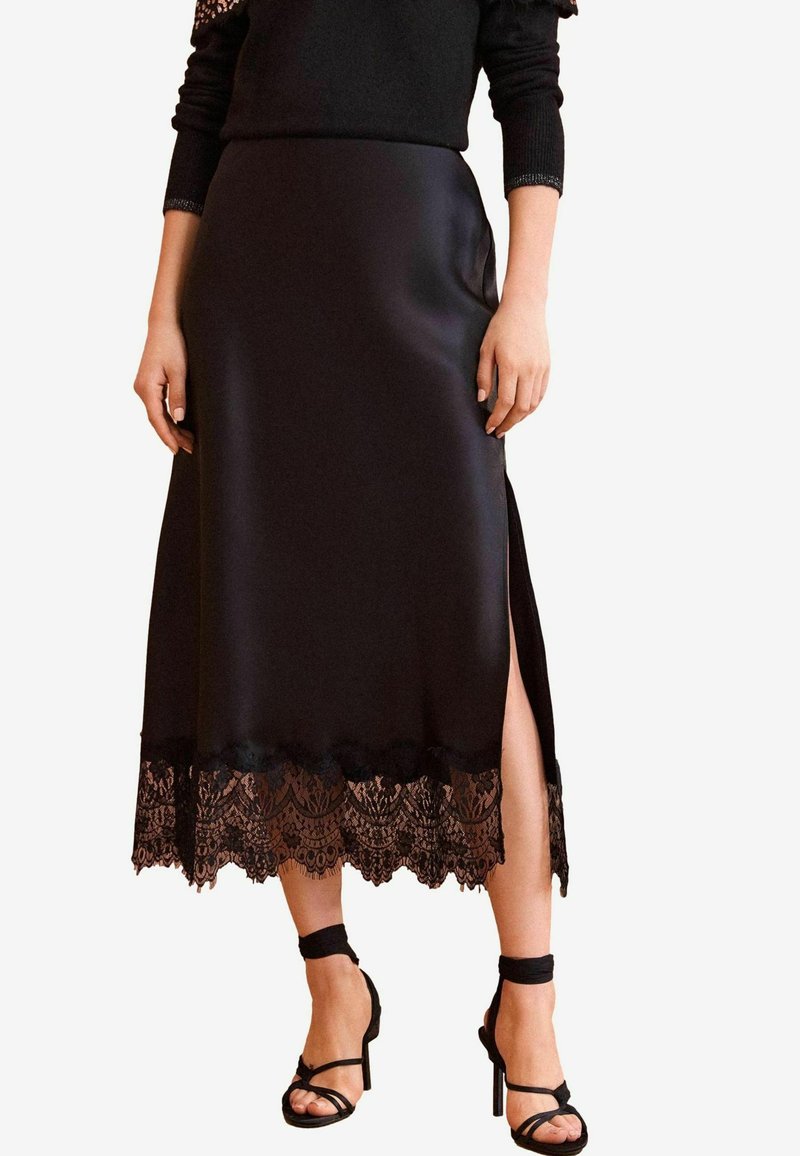 Love & Roses REGULAR FIT - A-linjainen hame - black