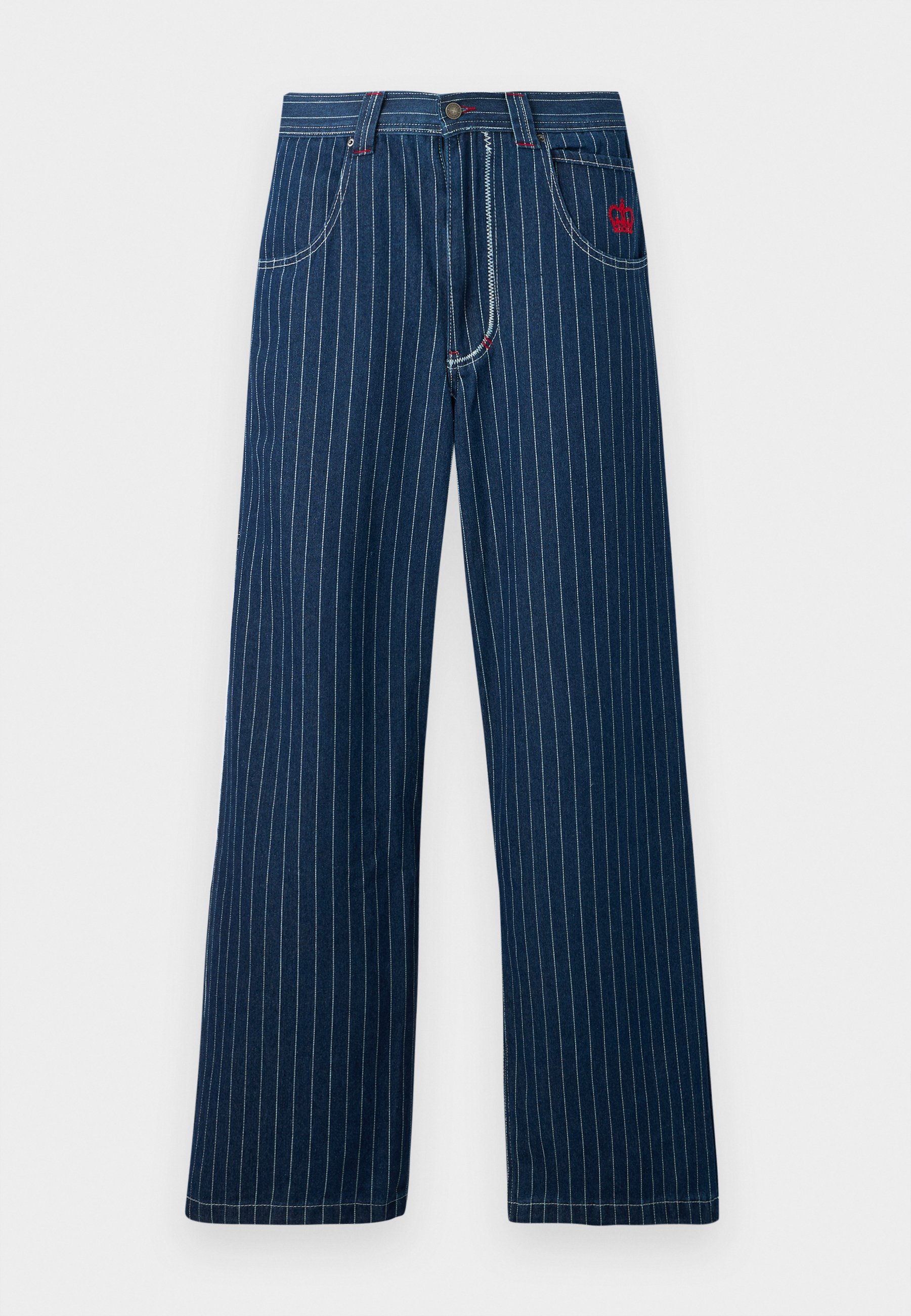 Jaded London PINSTRIPE CARPENTER UNISEX - Straight leg jeans