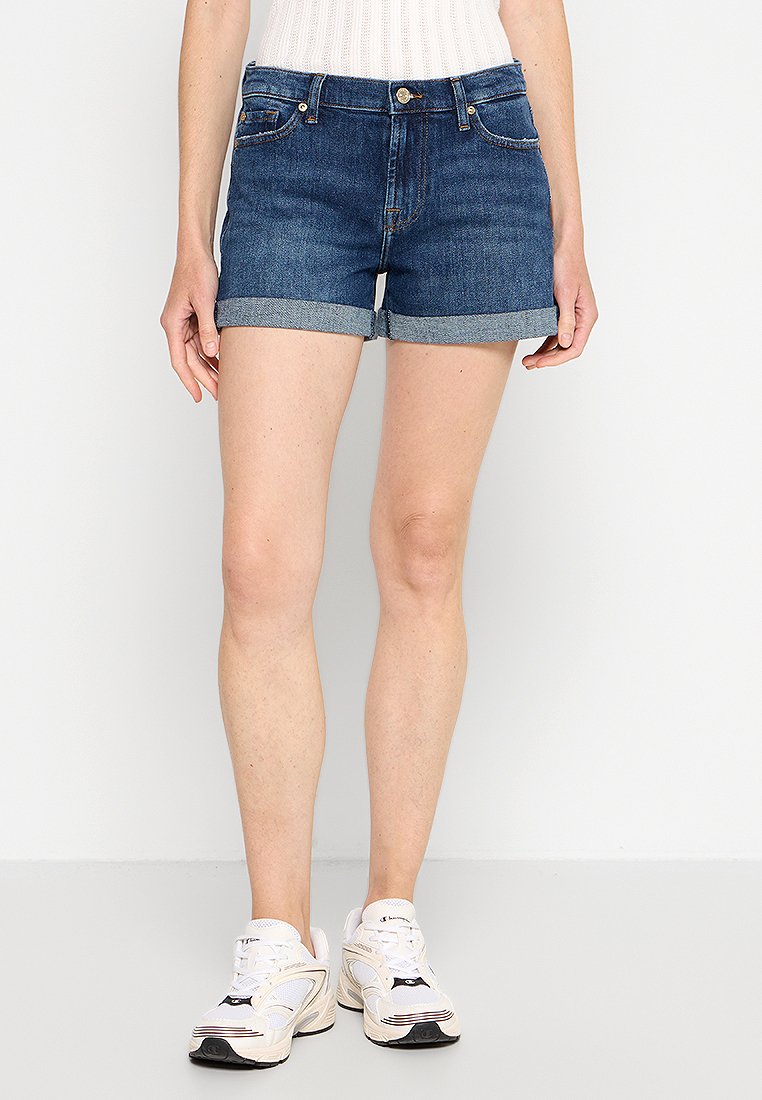 7 For All Mankind Jeansshort donkerblauw