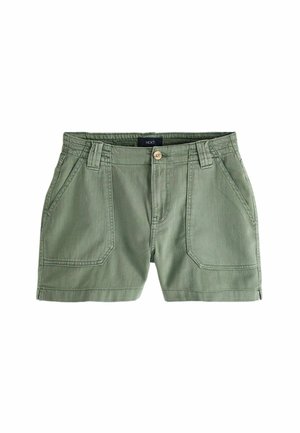 REGULAR FIT - Džinsa auduma šorti - khaki green