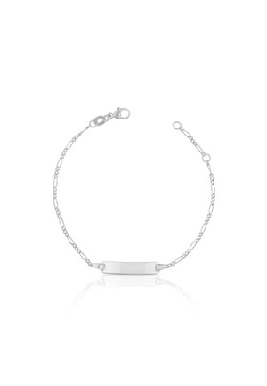 BÉBÉ BRACELET FIGARO , 14CM GRAVURPLATTE 1.8CM - Armband - weißgoldfarben