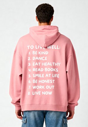 TO LIVE WELL UNISEX OVERSIZED HOODIE - Sweat à capuche - pink