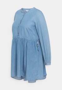 MLSTINA LIA WOVEN TUNIC - Blusa - light blue/chambray