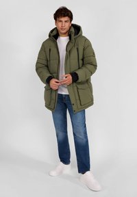 RESPECT WARM PADDED WITH HOOD - Vinterjakker - khaki
