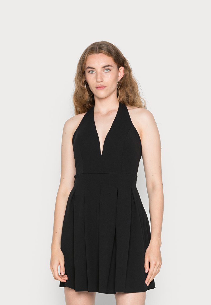 WAL G. CHELSEA HALTER NECK SKATER DRESS Jersey dress black Zalando.ie
