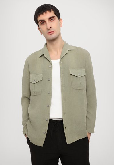 120% Lino LONG SLEEVE REGULAR FIT MEN - Ing - cactus
