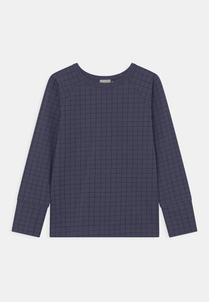 FOLD TINY GRID UNISEX - Long sleeved top - dark blue