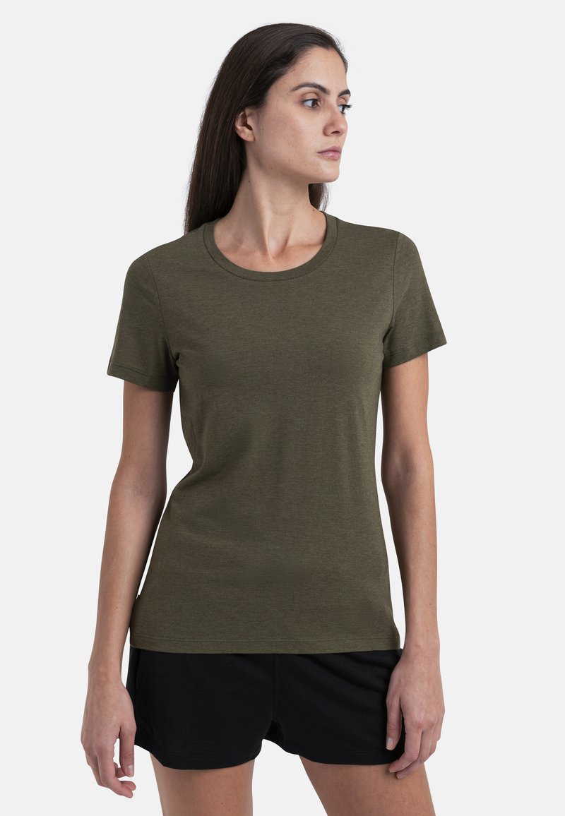 icebreaker MERINO BLEND CENTRAL CLASSIC - T-shirts basic - OLIVE