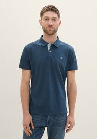 TOM TAILOR BASIC  - Polokošeľa - nighttime blue white melange