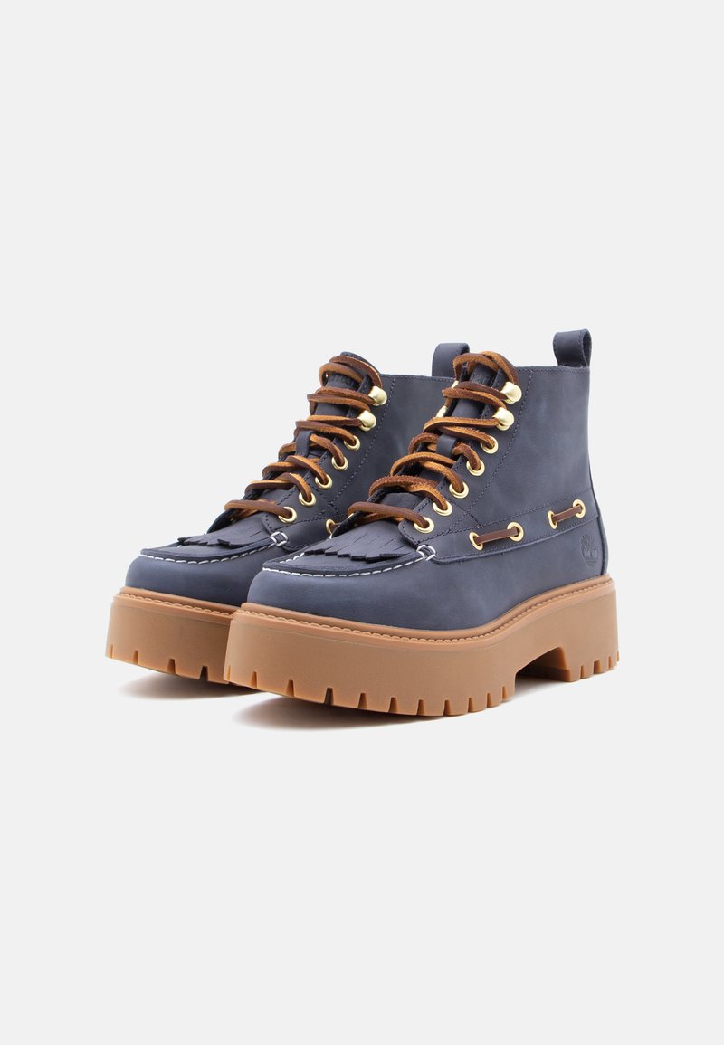 Timberland STONE STREET MID LACE BOOT - Kotníková obuv - dark blue