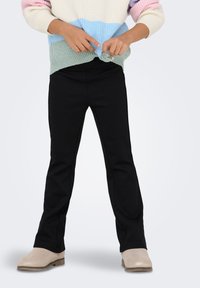 Kids Only Kmgpaige Life Flared Pantalon Évasé Fille Noir 128 - Pantalon Confortable Et Tendance Pour Enfant