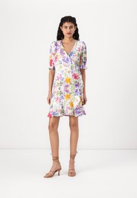 Vero Moda - VMFLORA WRAP SHORT DRESS - Day dress - bright white Thumbnail Image 1