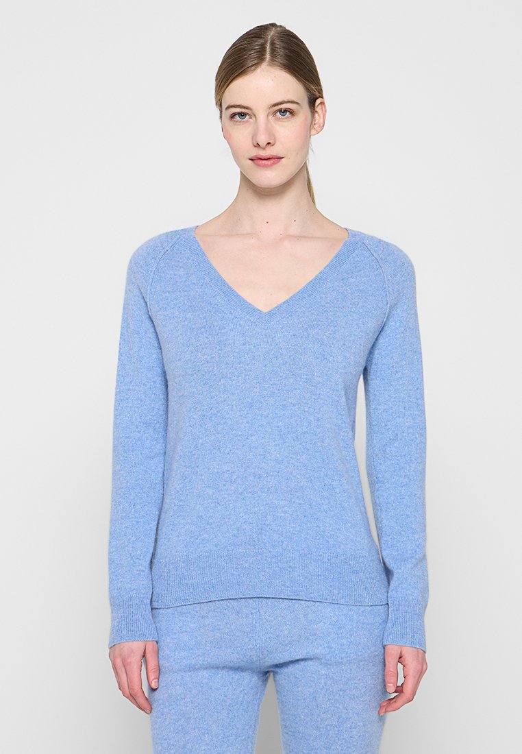 Just Cashmere Trui lichtblauw