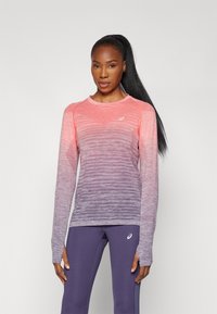 ASICS SEAMLESS LS TOP - Maglietta a manica lunga - coral reef/greyish purple