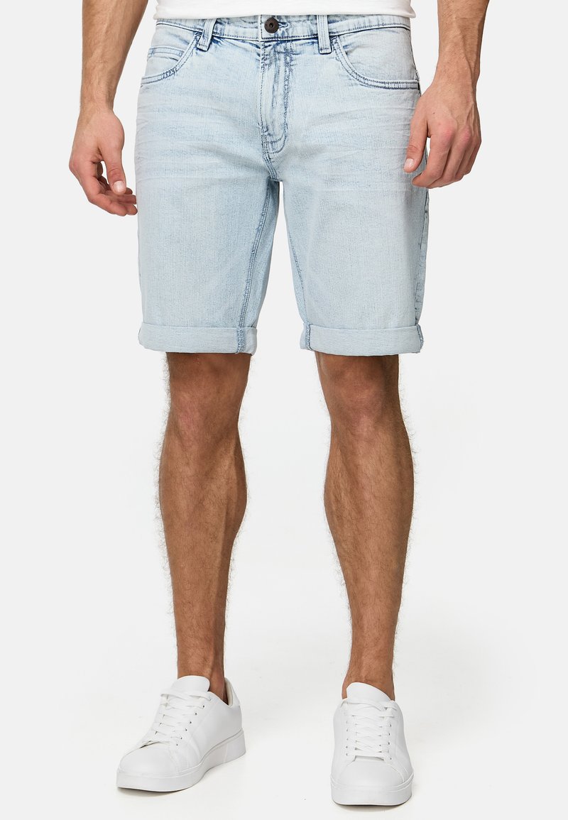 INDICODE JEANS - INCADEN - Jeans Shorts - foam blue, Vergrößern