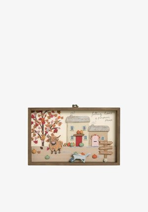 Next, HAMISH THE HIGHLAND COW 3D AUTUMNAL SCENE WALL ART UNISEX - Cornice - neutral